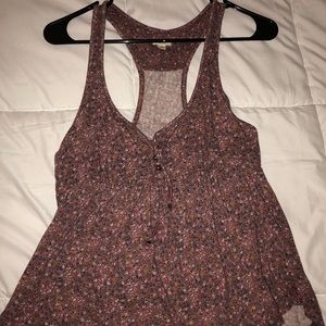 Aerie Peasant Floral Tank Top